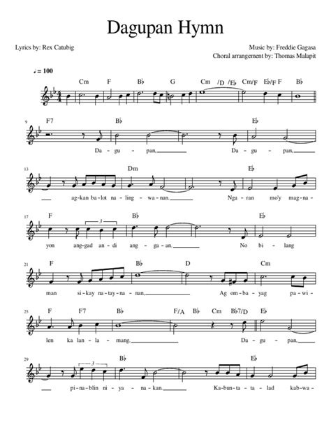 dagupan hymn lyrics